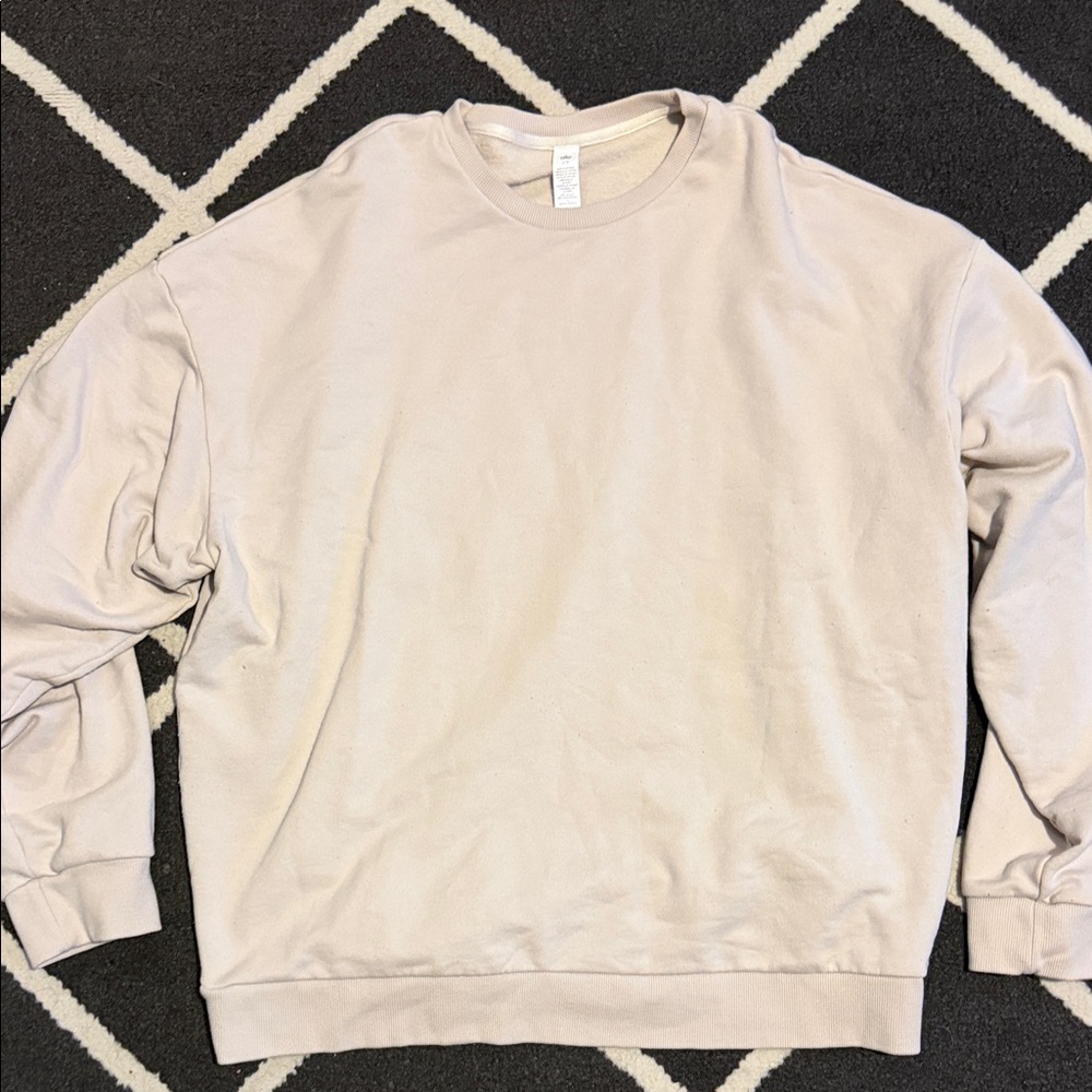 ALO Yoga woman’s Light Beige Crewneck Sweater